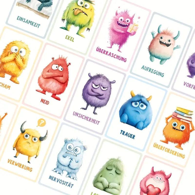 Emotion recognition puzzle cards, parent-child feelings learning toy - view 2