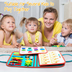 Montessori felt busy board dressing and fine motor skills toy for toddlers