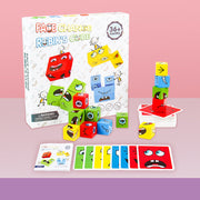 Wooden Montessori emoji face matching block puzzle game for kids - view 6