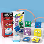 Wooden Montessori emoji face matching block puzzle game for kids - view 4