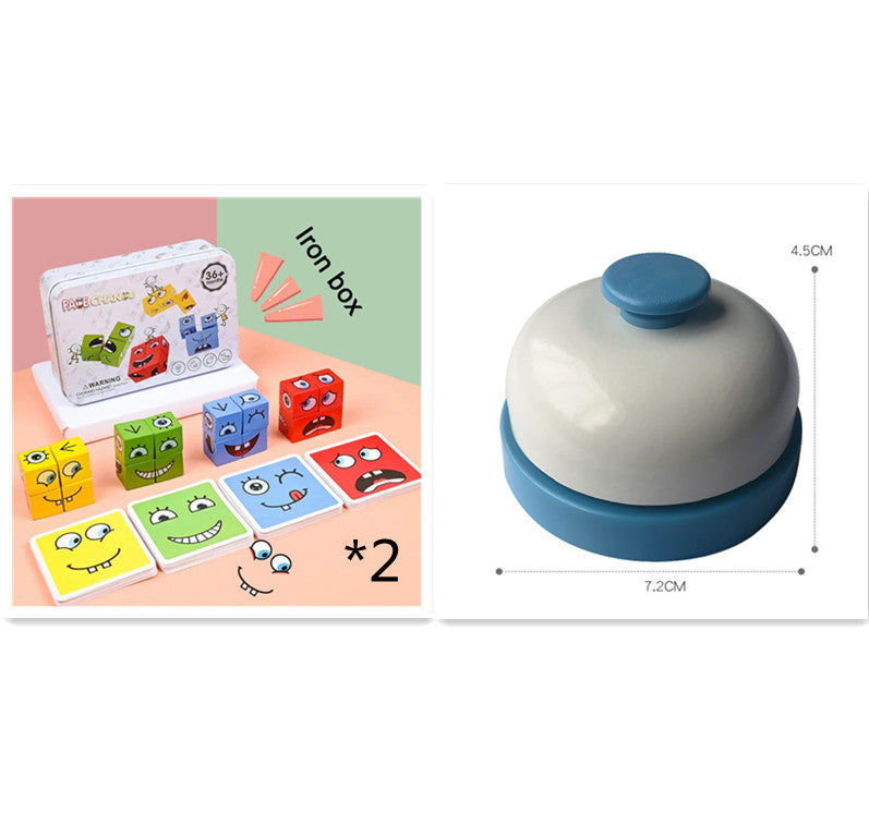 Wooden Montessori emoji face matching block puzzle game for kids - view 14