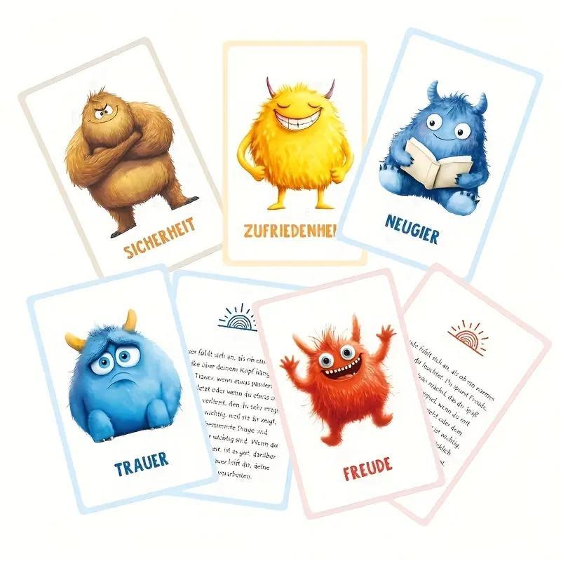 Emotion recognition puzzle cards, parent-child feelings learning toy - view 4