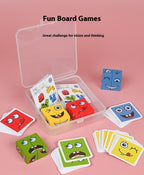 Wooden Montessori emoji face matching block puzzle game for kids - view 12
